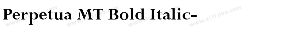 Perpetua MT Bold Italic字体转换